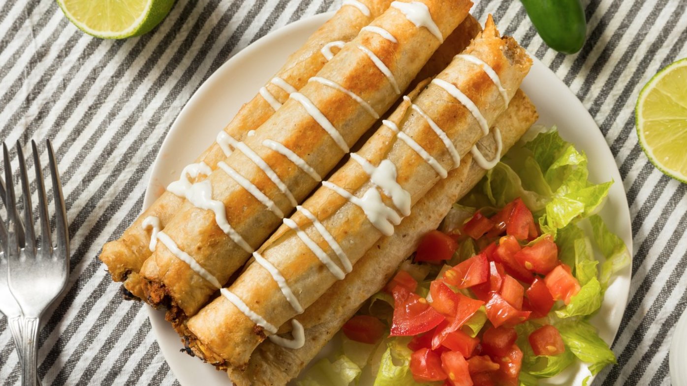 Oven-baked chicken taquitos