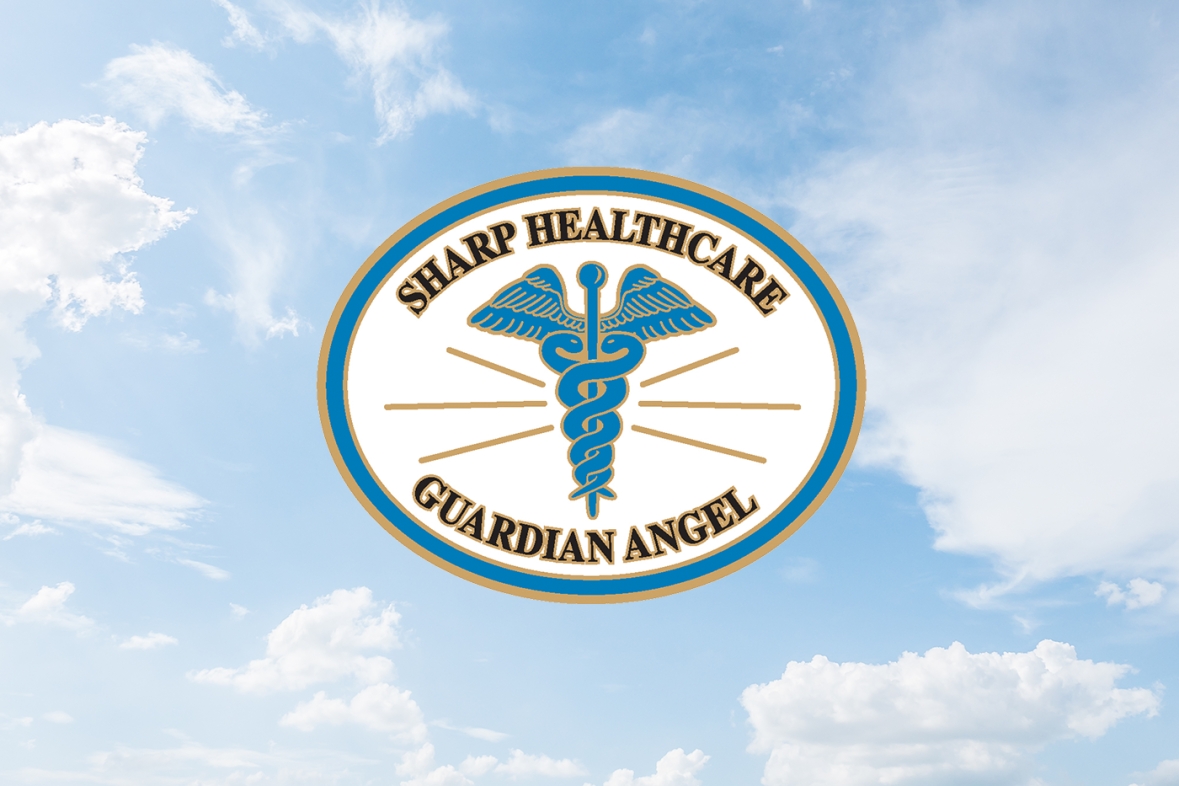 Guardian Angel logo with blue sky background