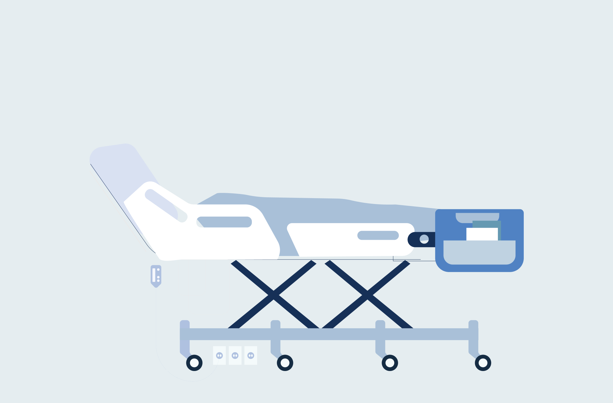 Emergency stretcher illustration