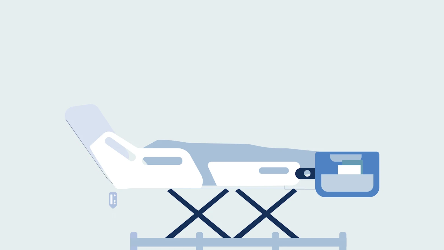 Emergency stretcher illustration