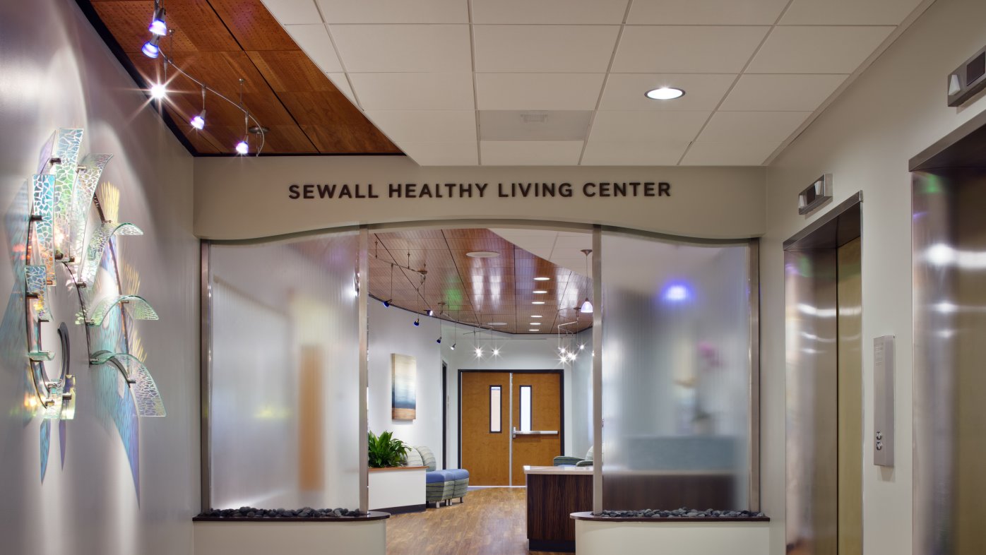 Entrance to Sewall Healthy Living Center