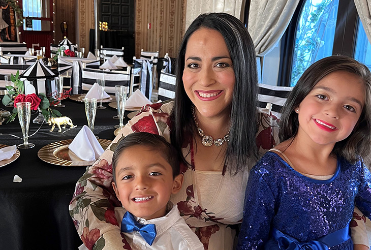 Gunnar and Grace, children of Jaclyn Silva, of San Diego