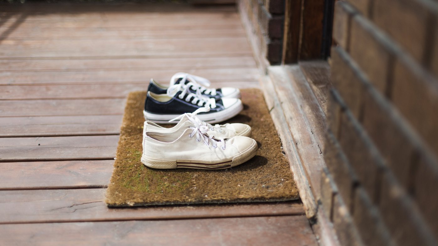 Shoes on doormat
