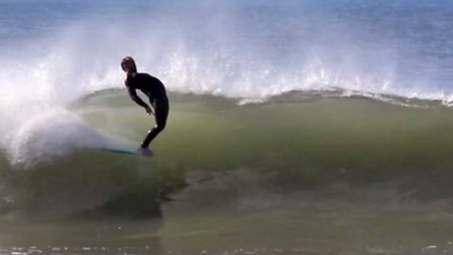 Jessica Johnson's brother surfing