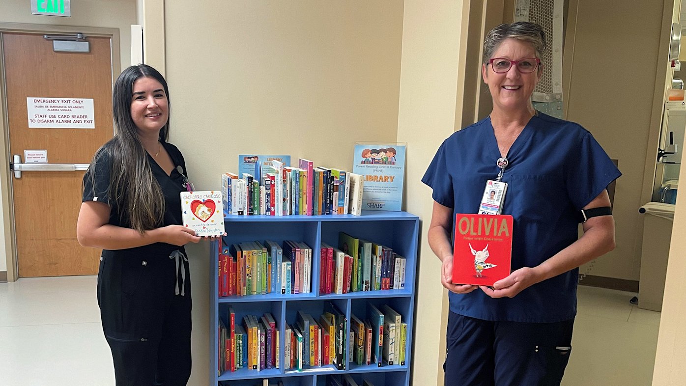 Janette Moreno and Elsa Stout at Sharp Mary Birch Hospital for Women & Newborns