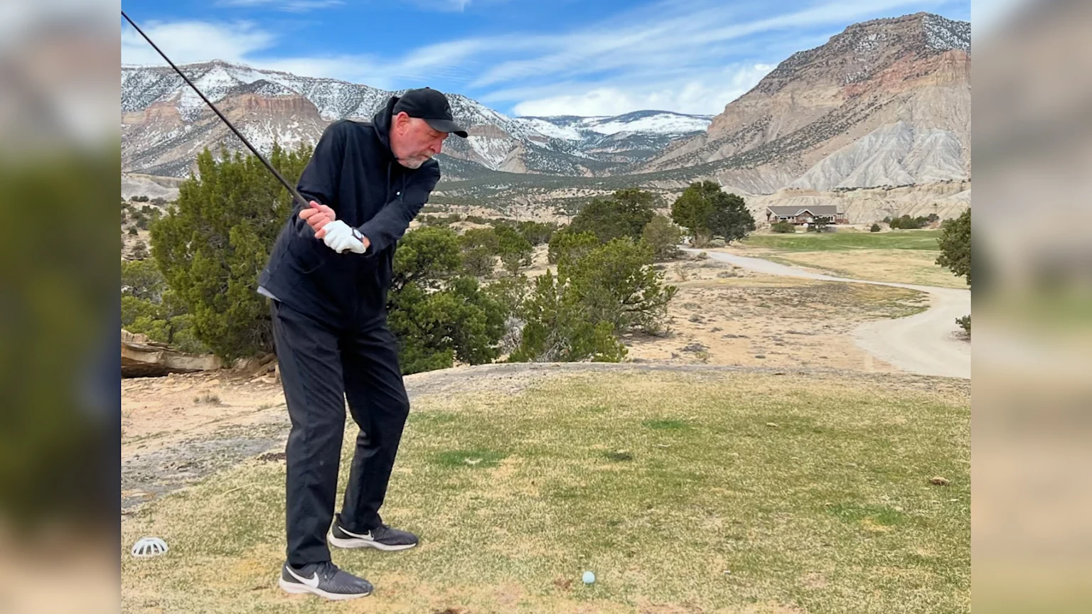 Scott Morgan of San Diego golfing
