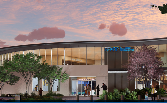 Artist visualization of a new Sharp Rees-Stealy Medical Center office.