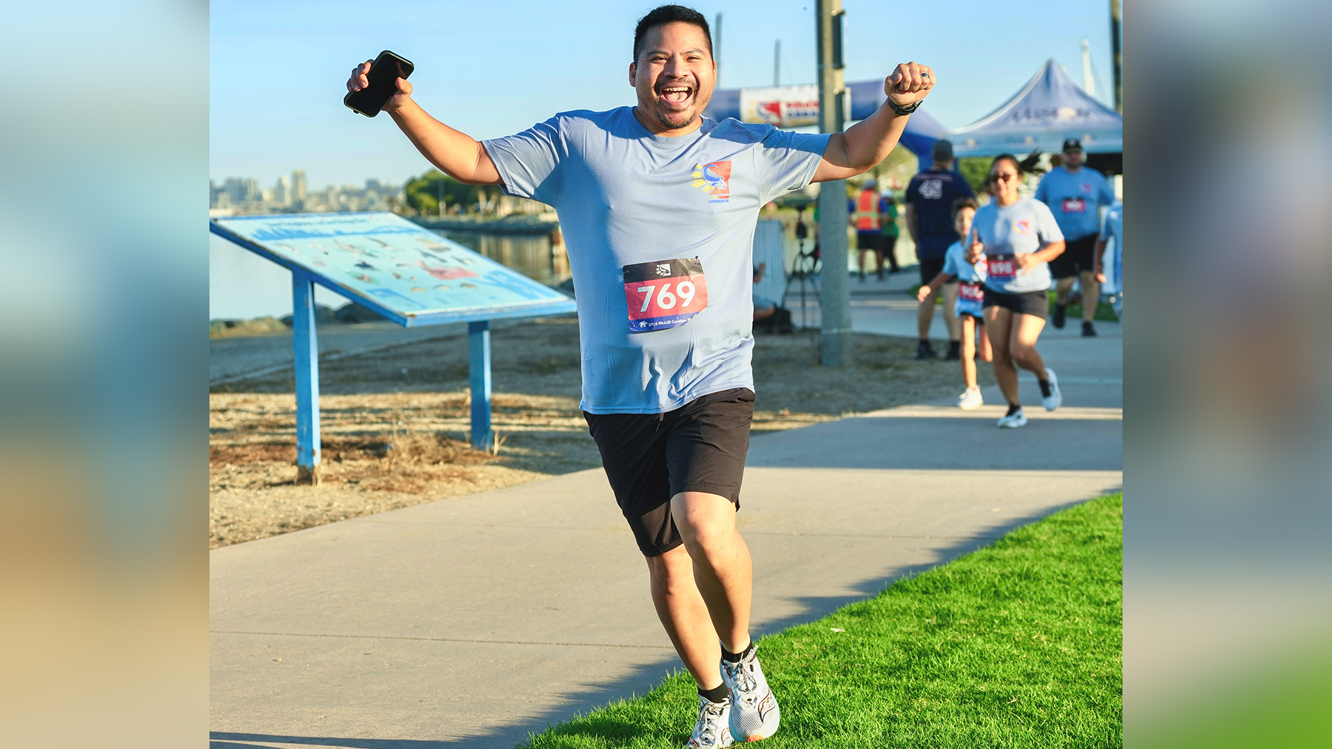 Dr. Joseph Novencido running in San Diego