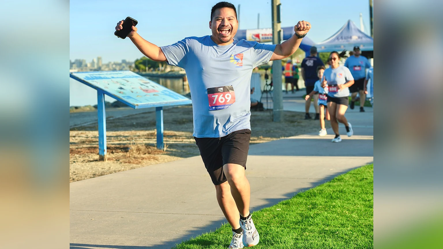 Dr. Joseph Novencido running in San Diego