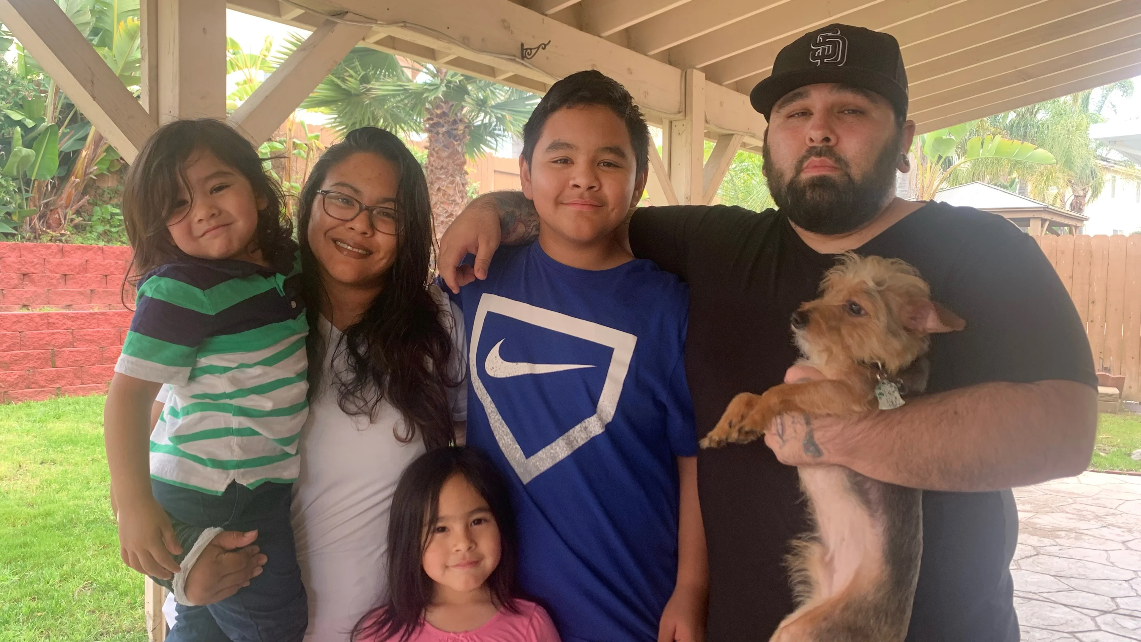 Brandi Garcia of San Diego with her family