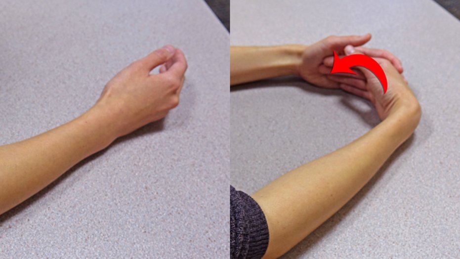 Preventing tennis elbow: Supported tabletop