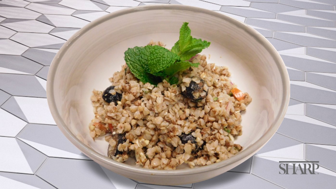 Toasted buckwheat salad with mint (recipe)