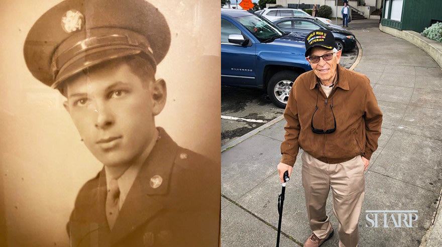 At age 94, WWII vet Seymour Schpoont looks forward to continue living a full life after a traumatic fall.