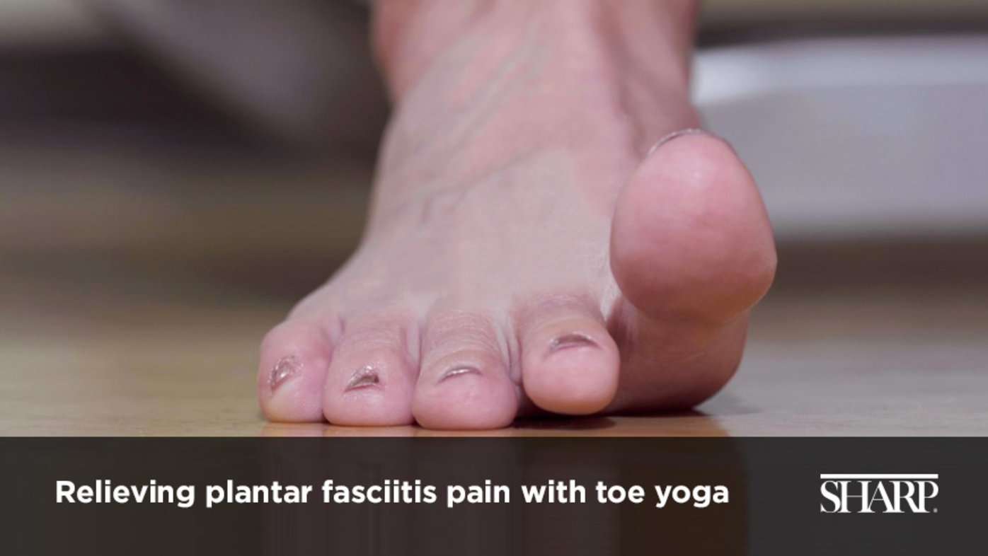Relieving plantar fasciitis pain with toe yoga