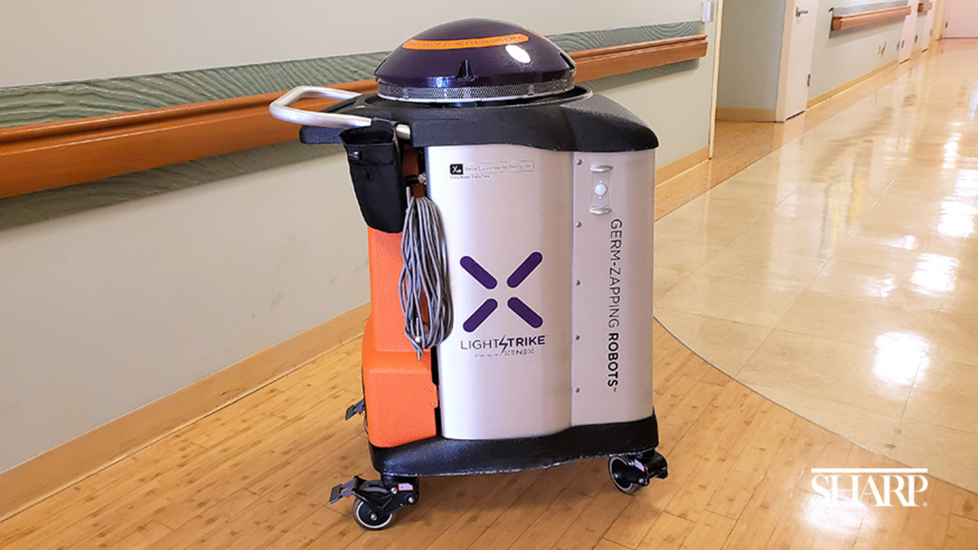 Zapping Germs Xenex LightStrike Germ-Zapping Robot at Sharp Hospitals | Sharp HealthCare
