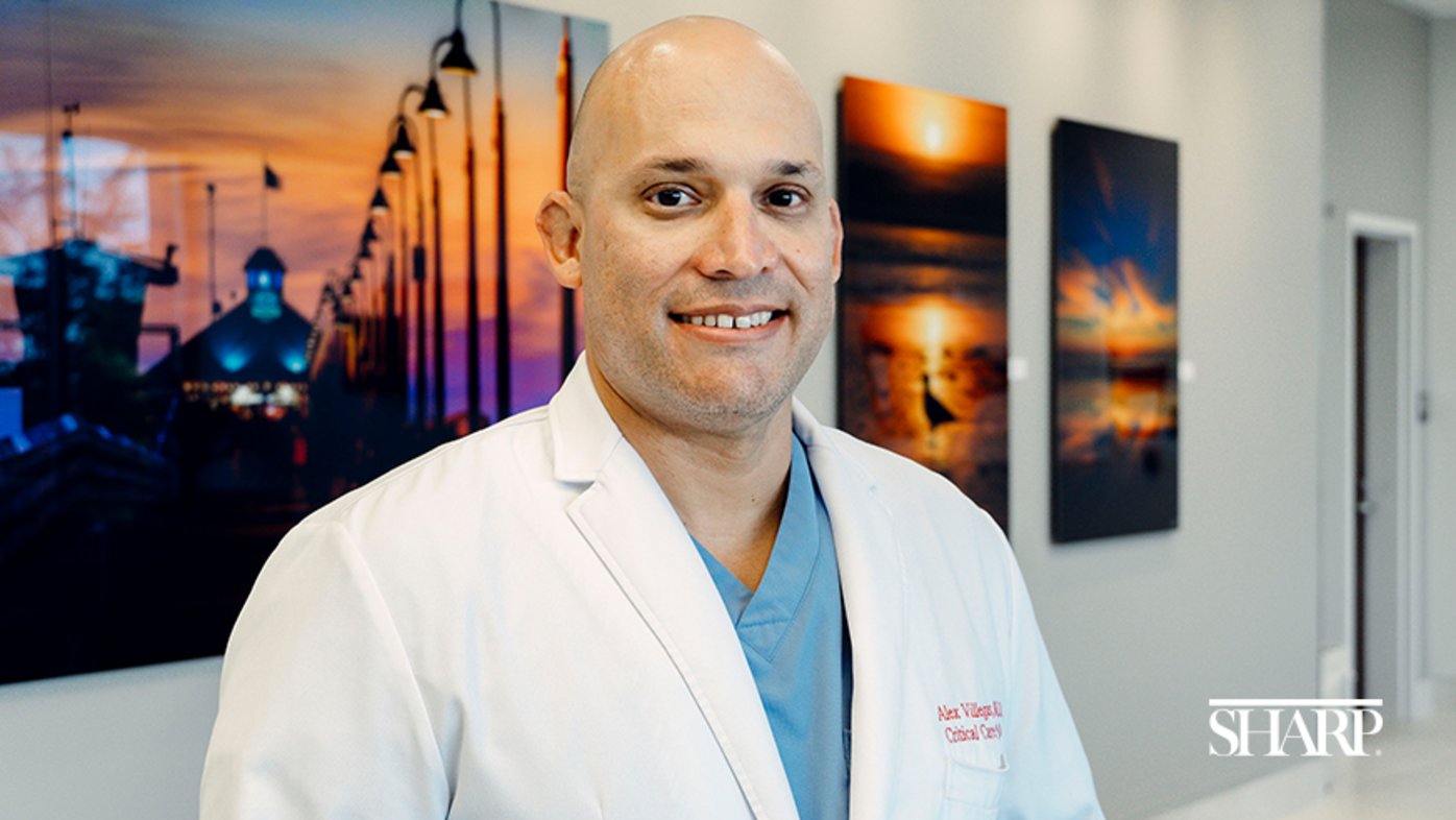 Dr. Alejandro Villages, a board-certified critical care and infectious disease physician affiliated with Sharp Chula Vista Medical Center.