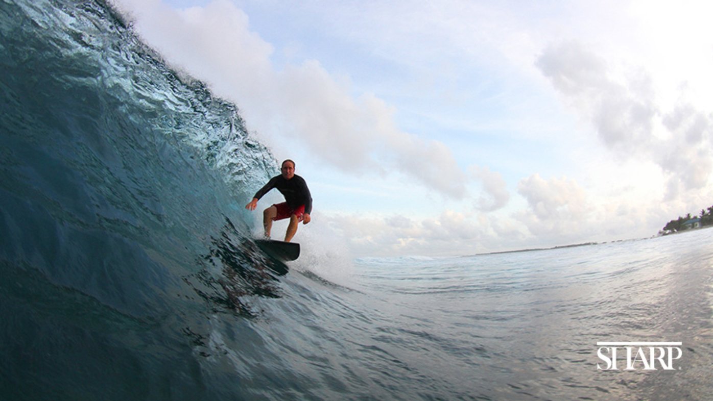 Peter Rubens surfing