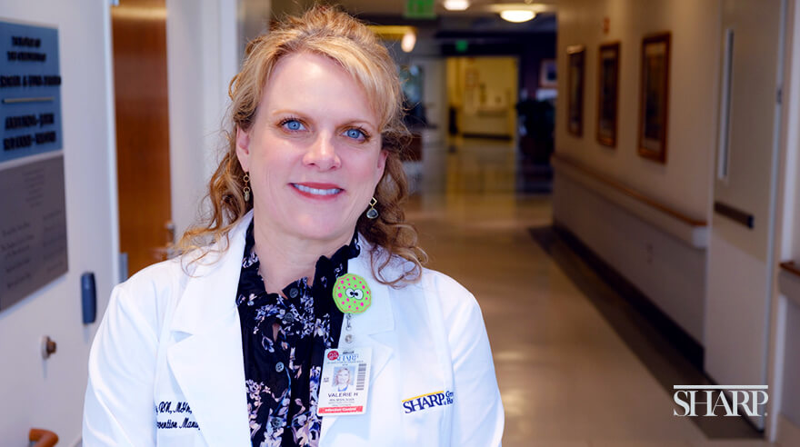 Valerie Herzog, infection prevention manager at Sharp Grossmont Hospital.