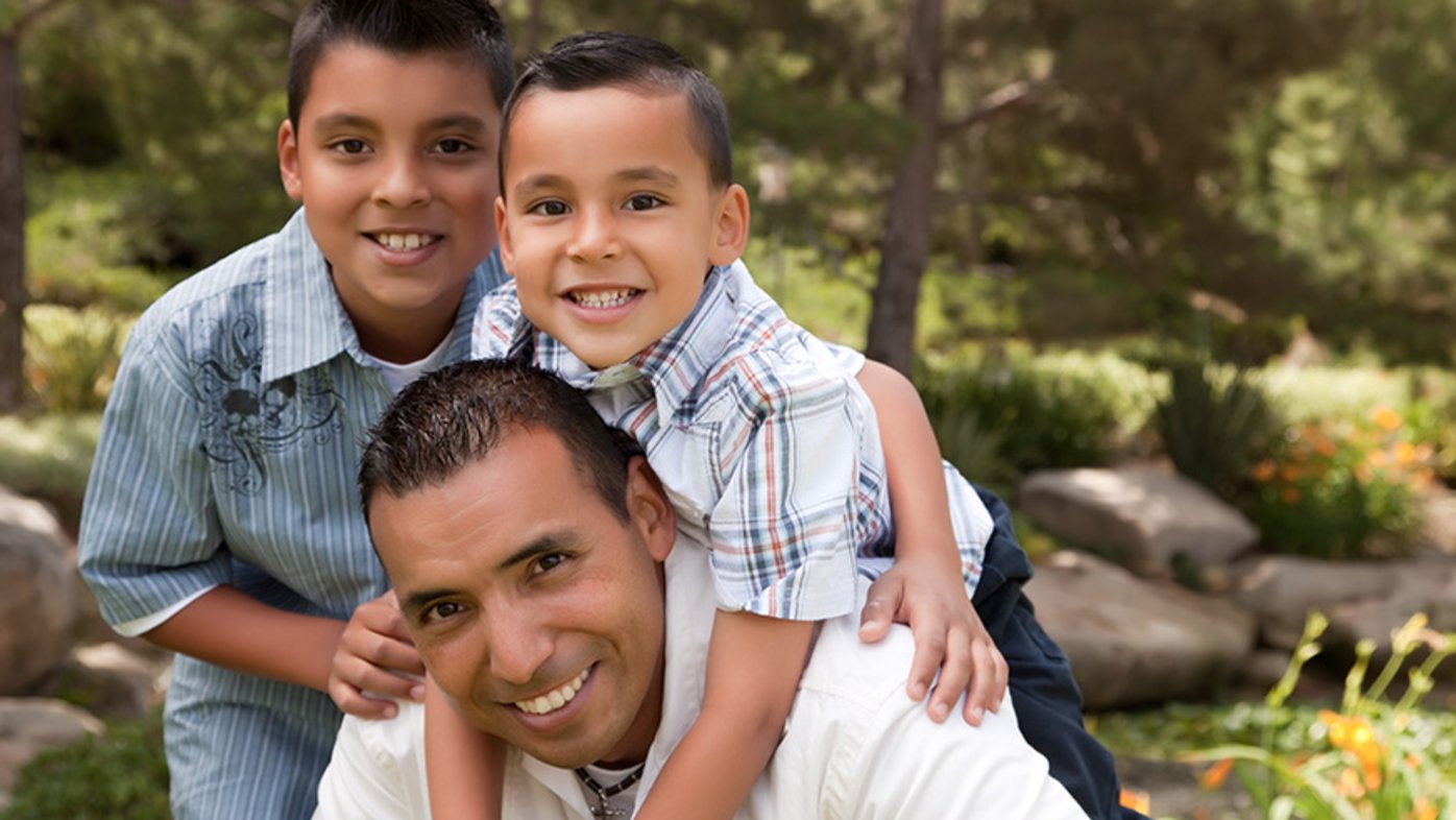 Father with two sons