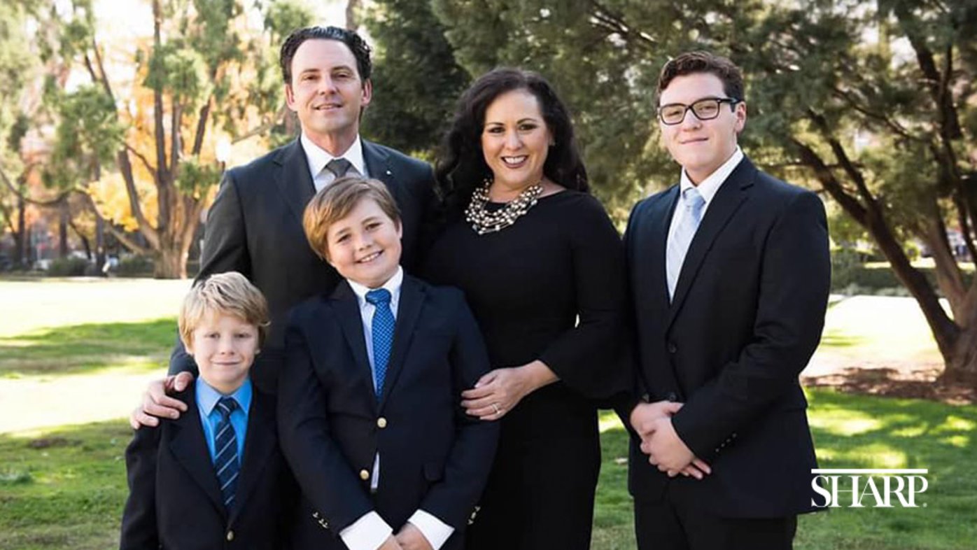 Assemblywoman Lorena Gonzalez with her husband, Nathan Fletcher, and their children.