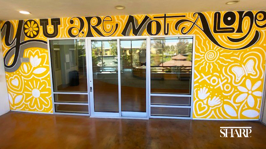 San Diego Artist Paints Mural at Sharp Mesa Vista | Sharp HealthCare