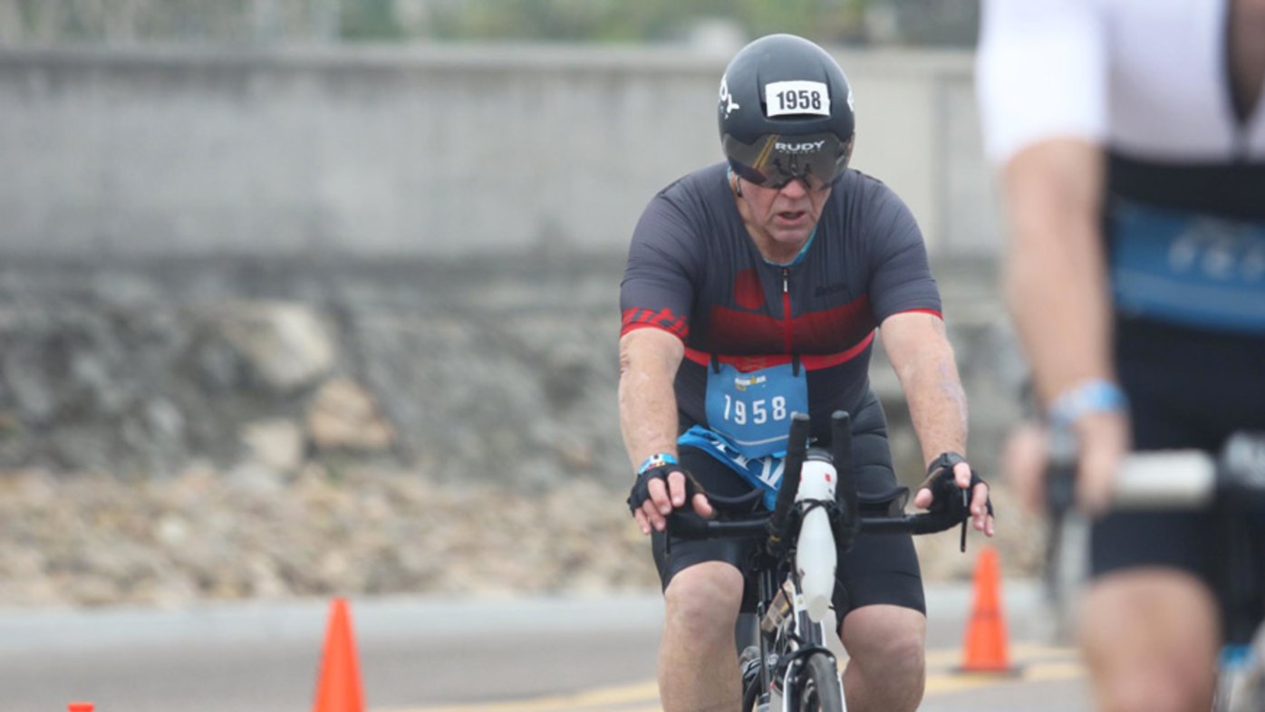 Kevin Sisterson of Sharp HealthCare at the Oceanside Ironman competition in 2022