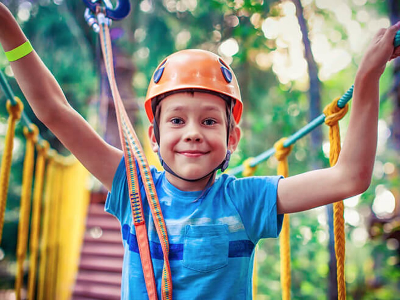 Boy on the zipline