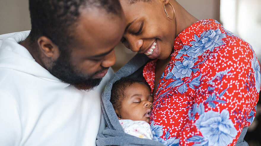 Parents with their baby