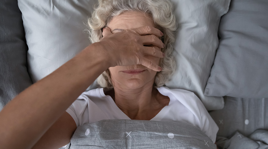 Woman experiencing insomnia