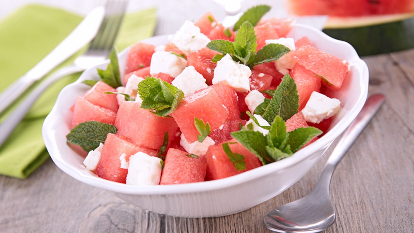 Watermelon salad (recipe)