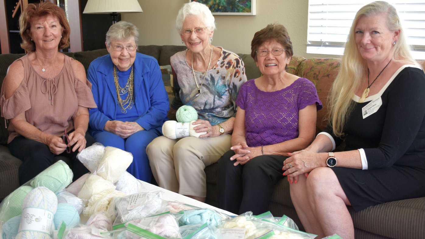 Jan Rillie, Pat Anderson, Pat Moller, Pat Hamada and Bobbie Weiss of San Diego