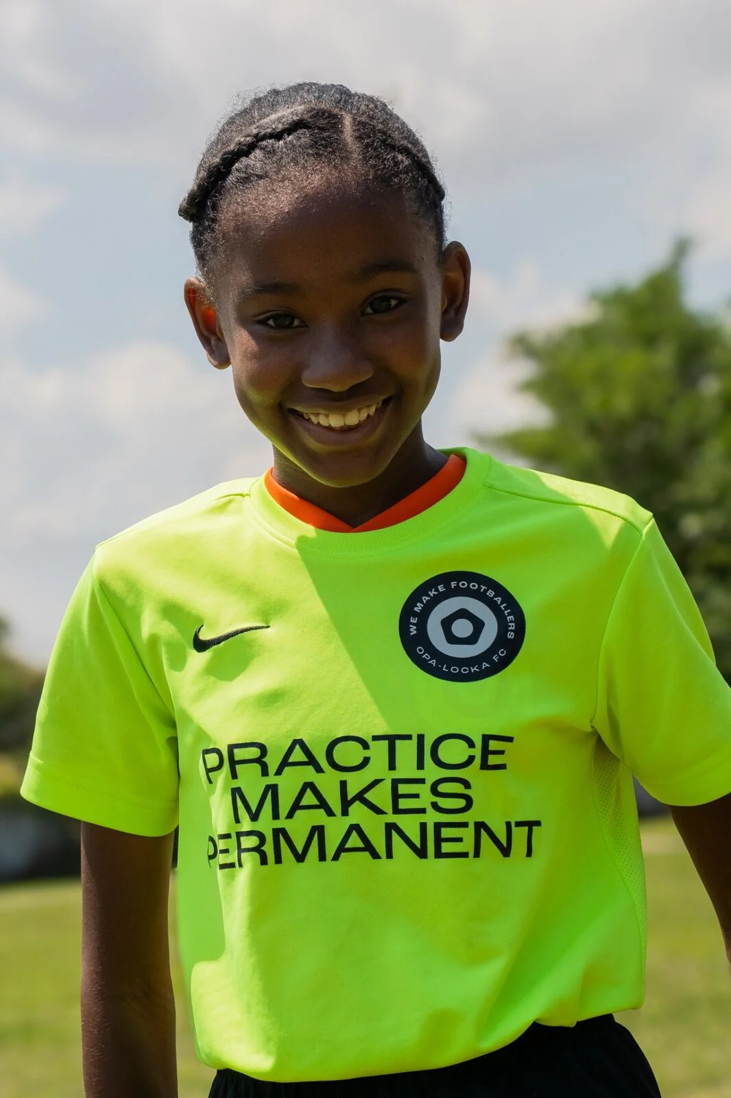 Young footballer in WMF Opa-Locka kit