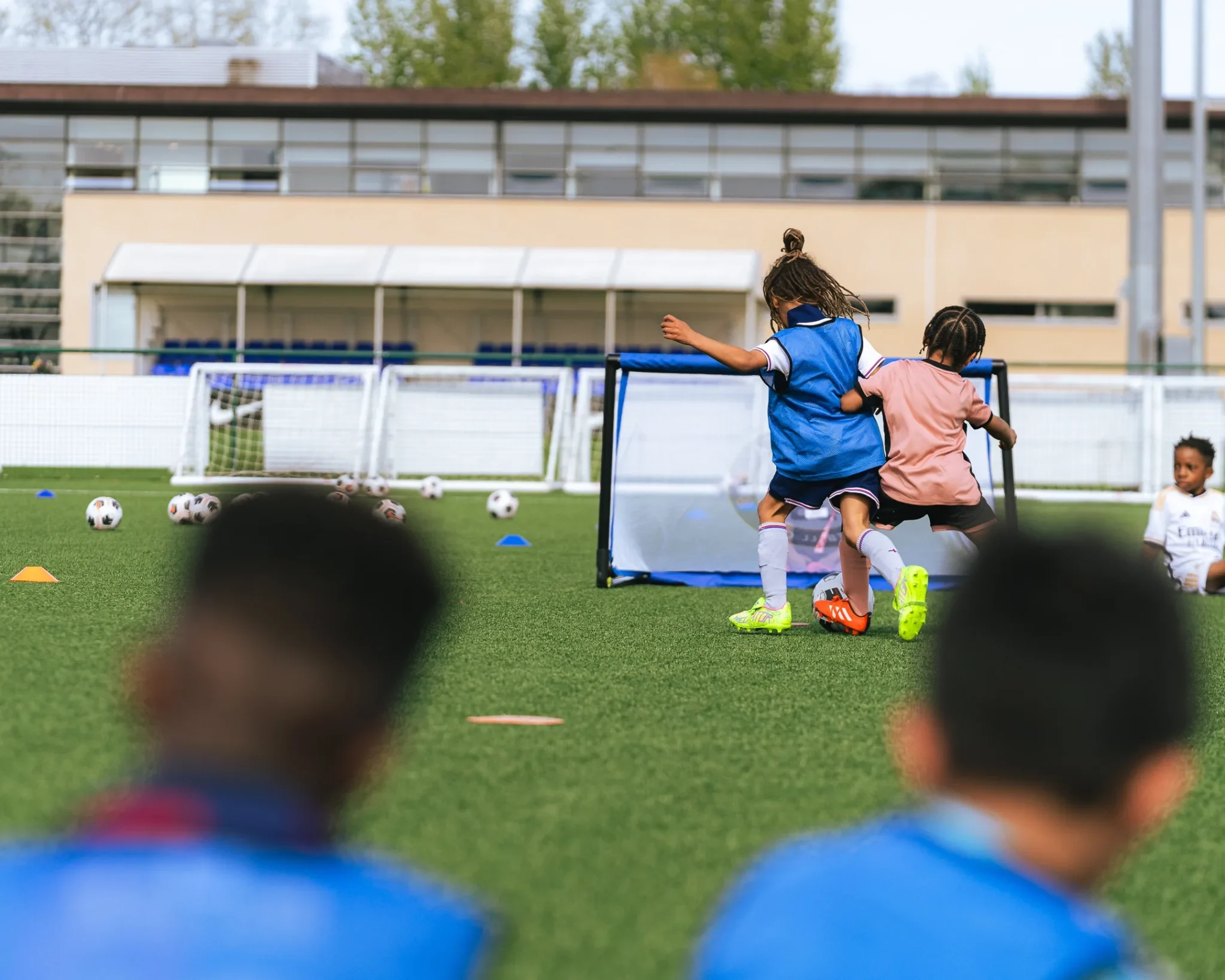 Young footballers at a Fun Flair Festival scouting event