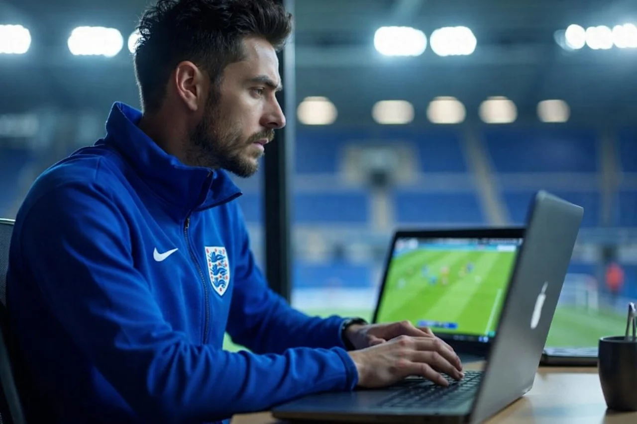 Professional scout reviewing player footage
