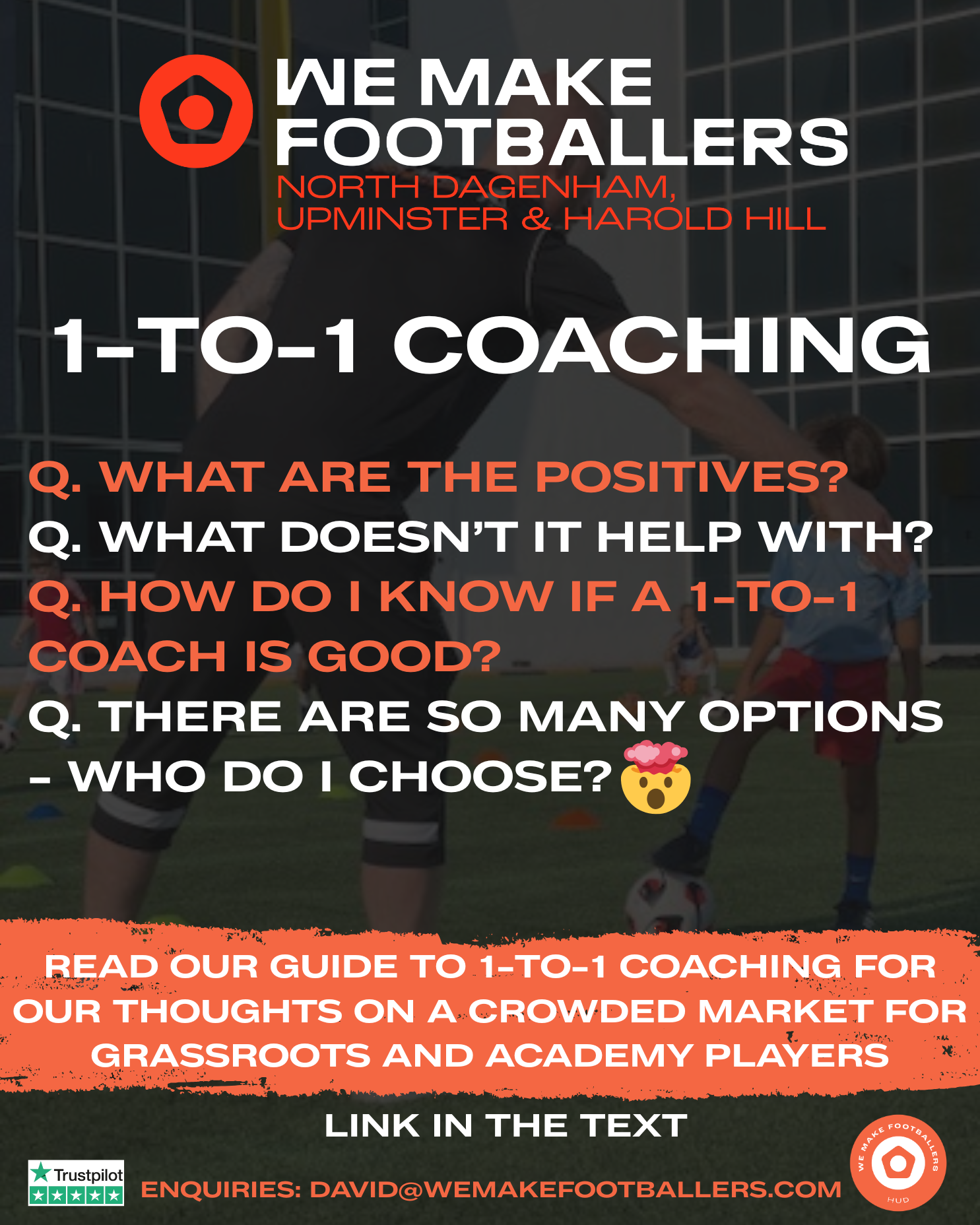 1-to-1 Football Coaching: What It’s For. What It Can’t Do. How It Should Work.