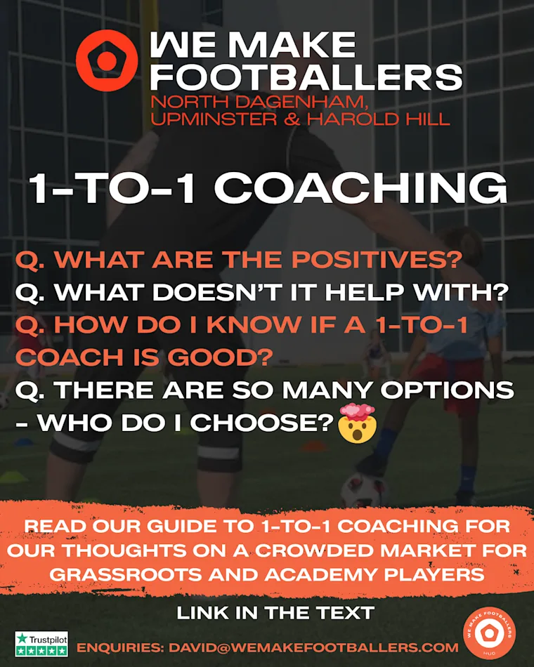 1-to-1 Football Coaching: What It’s For. What It Can’t Do. How It Should Work.