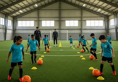 Por qué el entrenamiento de fútbol bajo techo es mejor para los jugadores jóvenes