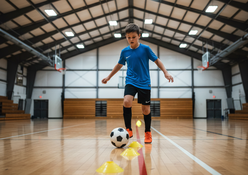 Entrenamiento de fútbol bajo techo vs. al aire libre: ¿qué es mejor para tu hijo?