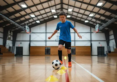 Entrenamiento de fútbol bajo techo vs. al aire libre: ¿qué es mejor para tu hijo?