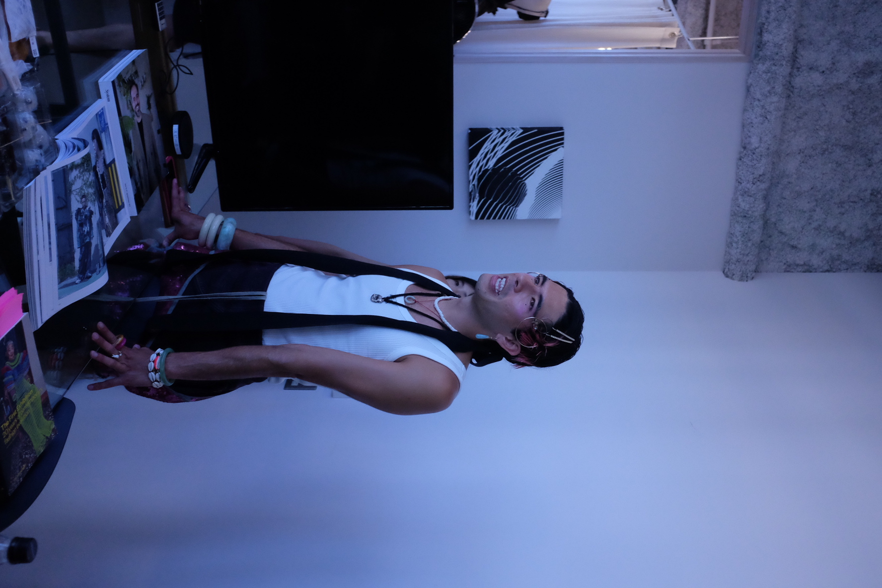 Picture of Brandon Wen, Creative Director of the Fashion Department of the Royal Academy of Fine Arts Antwerp and Tomoki Koizumi, designer of TOMO KOIZUMI