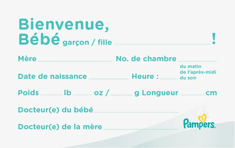 CARTE POUR LE BERCEAU