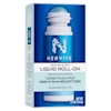 Right view of Nervive pain relieving liquid roll-on product packaging with blue design, containing lidocaine and menthol for nerve pain relief.