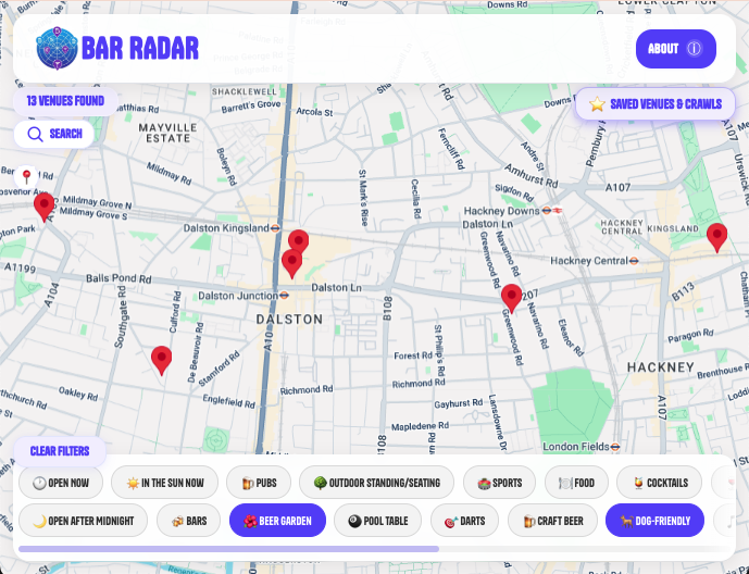 Dog friendly pubs in dalston screenshot