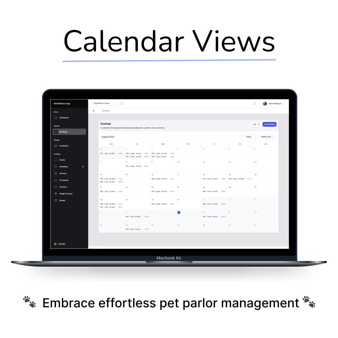 Hero image for article with title: 🐾 Embrace Effortless Pet Parlor Management with Our New 'Calendar' Views! 🗓️