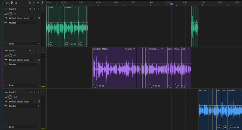 Screenshot of the software Adobe Audition