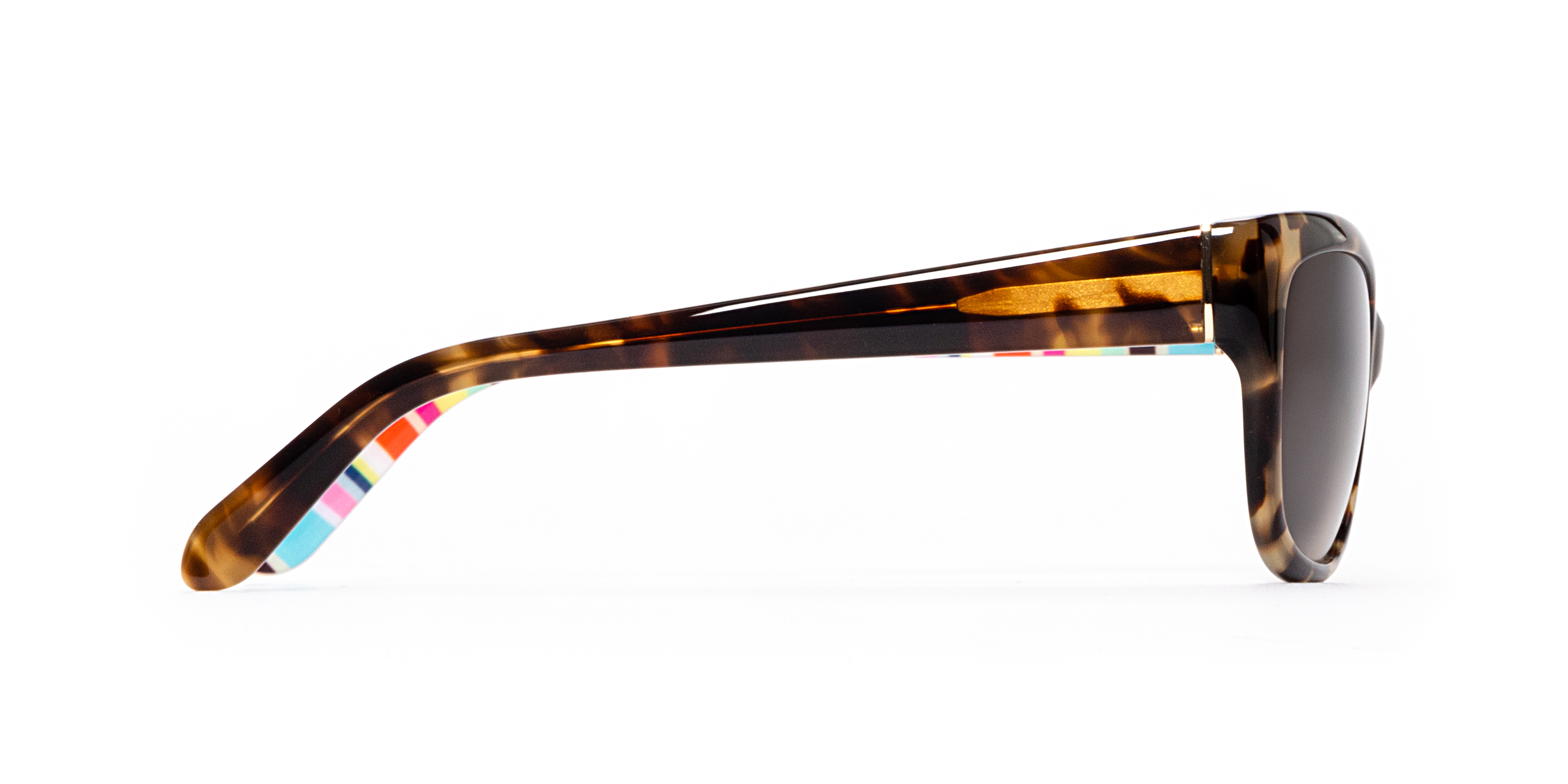 Kate Spade Geneva/F/S Tortoise Sunglases Kate Spade Geneva Aviator Sunglasses Brown Floral Frame  main image 3