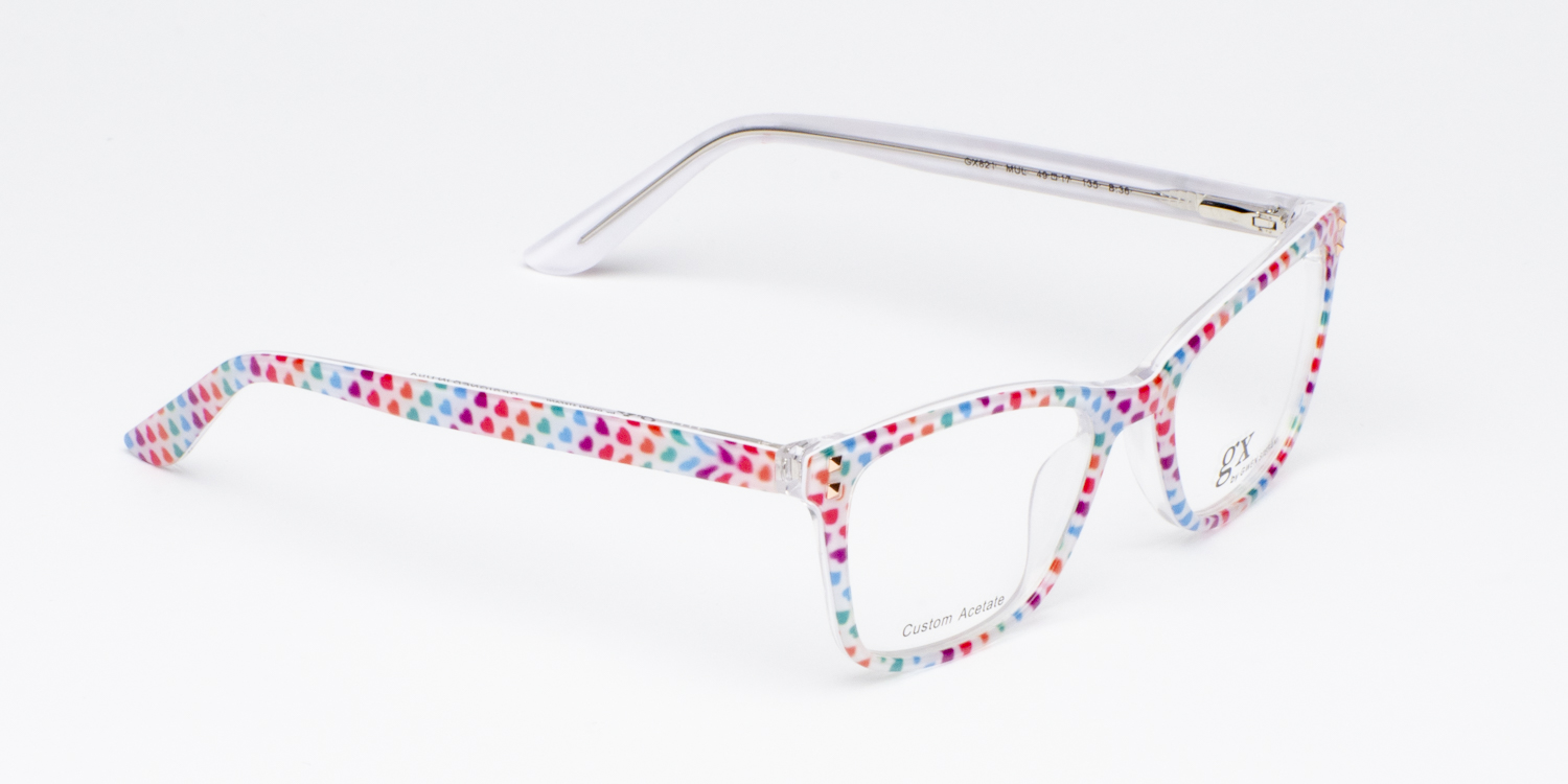 トップス euw nuancecolorgilet Square Cat-Eye Glasses With Black Color