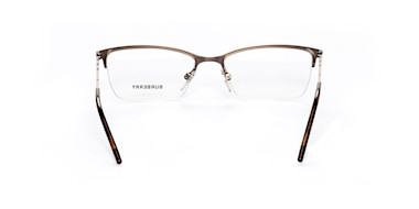 Burberry Brown and Silver womens rectangular semi-rimless Eyeglasses s-l400.jpg main image 4