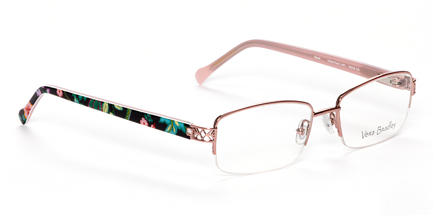 NEW VERA BRADLEY Eyeglasses Rose Vines Floral Frame w/ Matching Case VIF New VB Rose Eyeglasses Frames by Vera Bradley main image 3