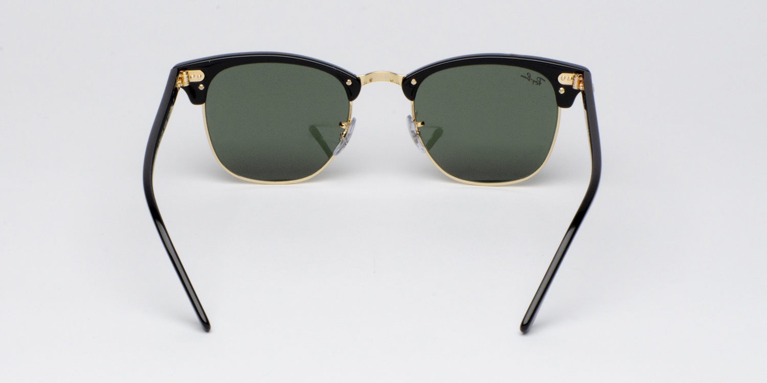 NEW Ray Ban CLUBMASTER METAL (RB3716-187) Gold Top Black with Green Lens  G15 | eBay